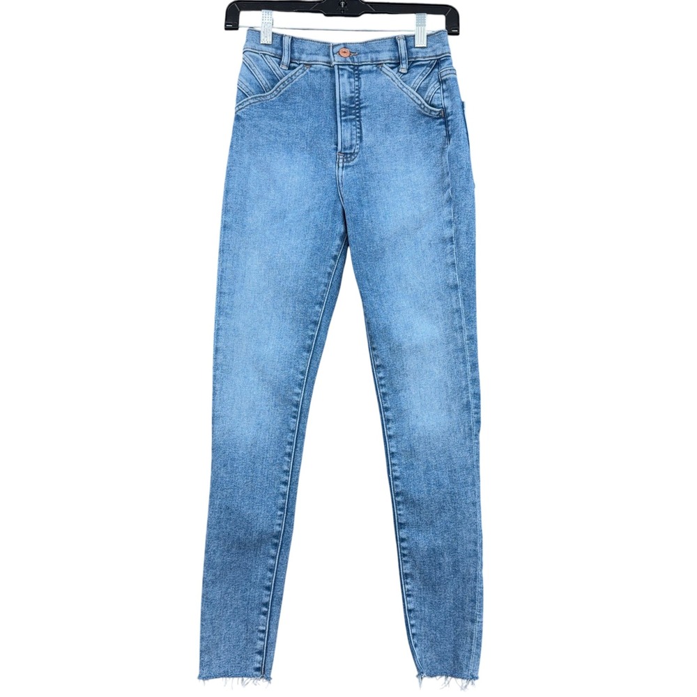 Express Skinny High Rise Women 4/R Cotton Blend Blue‎ Jeans